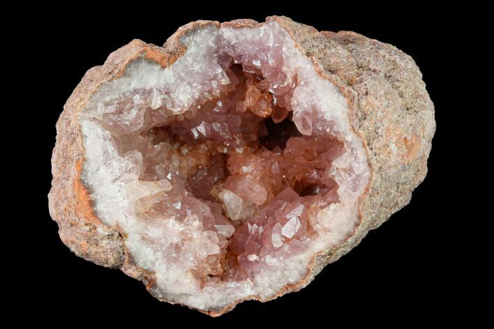 Sparkly, Pink Amethyst Geode Half - Argentina #170139
